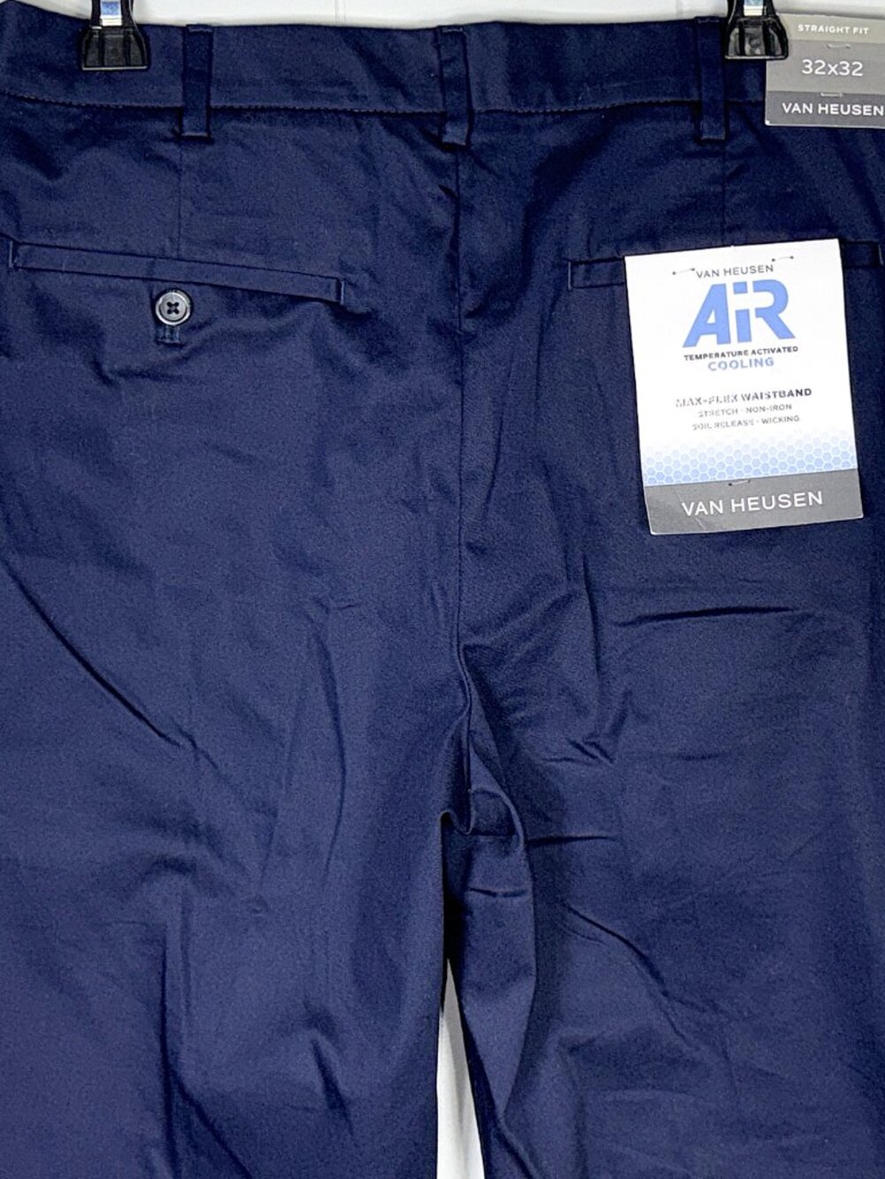 Van Heusen AiR Cooling Max-Flex Waistband Stretch Wicking Straight Fit Pants 32 - Picture 7 of 11